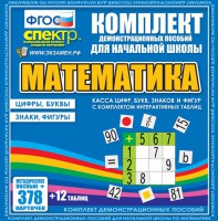 Динамические раздаточные пособия. Математика (карточки). Касса цифр, букв, знаков и фигур с набором интерактивных таблиц. - fgospostavki.ru - Вологда