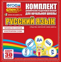 Динамические раздаточные пособия. Русский язык (веера). Читаем по слогам (слоги из двух букв). Конструируем слова (слоги из двух и трех букв). - fgospostavki.ru - Вологда
