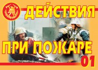 Комплект плакатов "Действия при пожаре" - fgospostavki.ru - Вологда