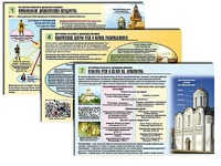 Комплект таблиц по истории "История России с древних времен" раздаточные (цветные, ламинированные, А4, 10 штук) - fgospostavki.ru - Вологда
