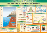 Таблица "Организмы и среды их обитания" (100х140 сантиметров, винил) - fgospostavki.ru - Вологда
