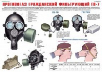 Комплект плакатов "Средства защиты органов дыхания. Противогазы, респираторы" - fgospostavki.ru - Вологда