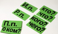 Набор магнитных карточек "Падежи" (фон зелёный) - fgospostavki.ru - Вологда