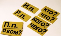 Набор магнитных карточек "Падежи" (фон жёлтый) - fgospostavki.ru - Вологда