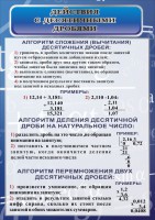 Стенд "Действия с десятичными дробями" - fgospostavki.ru - Вологда