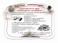 Стенд резной "Характеристика героя литературного произведения" - fgospostavki.ru - Вологда