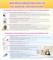 Стенд "Техника безопасности на уроке технологии" - fgospostavki.ru - Вологда