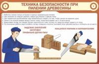 Стенд "Техника безопасности при пилении древесины" - fgospostavki.ru - Вологда