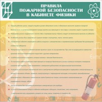 Стенд "Правила пожарной безопасности в кабинете физики" - fgospostavki.ru - Вологда