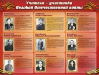 Стенд "Учителя-участники Великой Отечественной войны" - fgospostavki.ru - Вологда