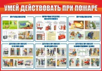 Стенд "Умей действовать при пожаре" - fgospostavki.ru - Вологда