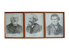 Портреты выдающихся физиков (деревянная рамка, под стеклом) - fgospostavki.ru - Вологда