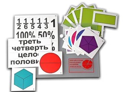 Набор для изучения простых дробей. Составление целого из частей (раздаточный) - fgospostavki.ru - Вологда