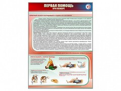Стенд "Первая помощь при пожаре" - fgospostavki.ru - Вологда