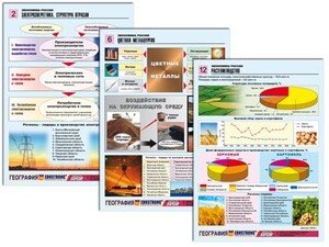 Комплект таблиц по географии "Экономика России" раздаточные (цветные, ламинированные, А4, 16 штук) - fgospostavki.ru - Вологда