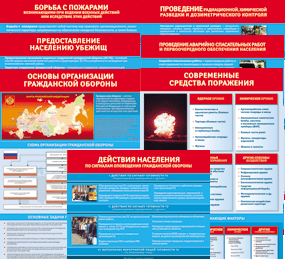 Комплект таблиц "Основы гражданской обороны (МЧС РФ)" 13 штук. - fgospostavki.ru - Вологда