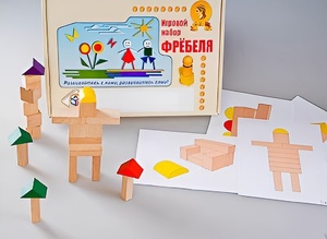 Игровой набор Фребеля "Конструктор деревянный без соединений-3" (Серия "Эксперимент") - fgospostavki.ru - Вологда