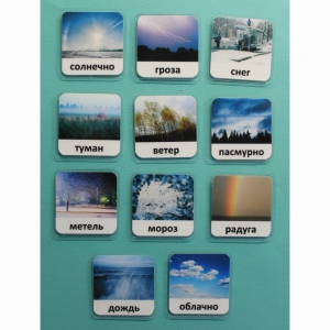 Набор карточек "Погода" (с фотографиями) - fgospostavki.ru - Вологда