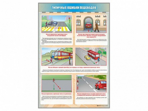 Стенд "Типичные ошибки пешеходов" - fgospostavki.ru - Вологда