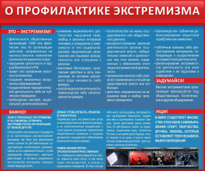 Стенд "О профилактике экстремизма" - fgospostavki.ru - Вологда