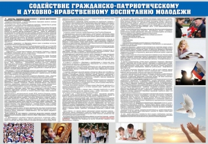 Стенд "Содействие гражданско-патриотическому и духовно-нравственному воспитанию молодежи" - fgospostavki.ru - Вологда