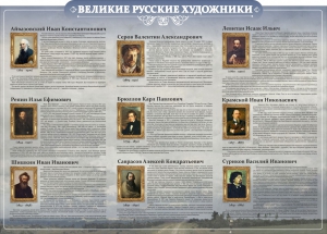 Стенд "Великие русские художники" - fgospostavki.ru - Вологда