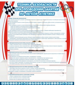 Стенд "Техника безопасности занятий по легкой атлетике" - fgospostavki.ru - Вологда