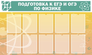Стенд "Подготовка к ЕГЭ и ОГЭ по физике (10 карманов)" - fgospostavki.ru - Вологда
