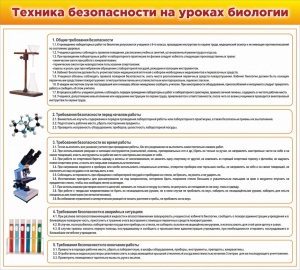 Стенд "Техника безопасности на уроках биологии" Вариант 2 - fgospostavki.ru - Вологда