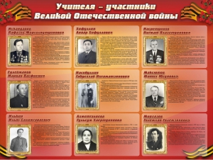 Стенд "Учителя-участники Великой Отечественной войны" - fgospostavki.ru - Вологда
