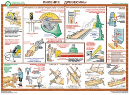 Комплект плакатов "Безопасность труда при деревообработке" - fgospostavki.ru - Вологда