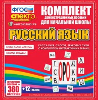 Динамические раздаточные пособия. Русский язык (комплект демонстрационных материалов). Касса букв, слогов, звуковых схем с набором интерактивных таблиц. - fgospostavki.ru - Вологда