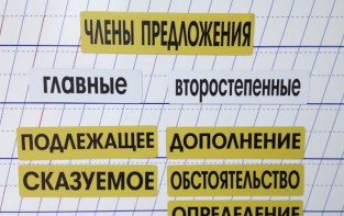 Набор магнитных карточек "Члены предложения" (фон жёлтый) - fgospostavki.ru - Вологда