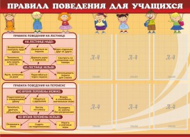 Стенд "Правила поведения для учащихся" - fgospostavki.ru - Вологда