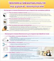 Стенд "Техника безопасности на уроке технологии" - fgospostavki.ru - Вологда