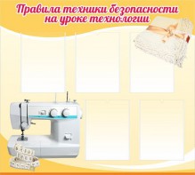 Стенд "Правила техники безопасности на уроке технологии" - fgospostavki.ru - Вологда